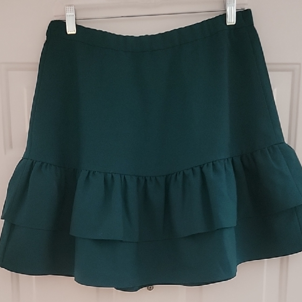 Womens J Crew Wool Blend Skirt, Like New,elastic waist,size 12,Lined, pockets